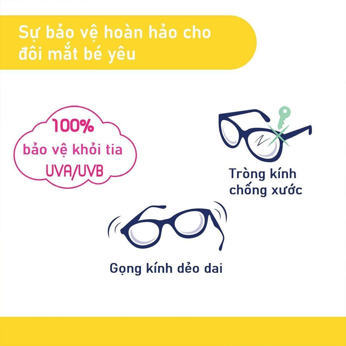 Kính mát chống tia UV cho bé gái Chicco 0M+