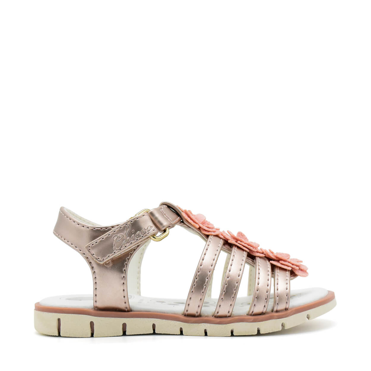 Sandal mát-xa chân cho bé quai dọc đính hoa - Chicco
