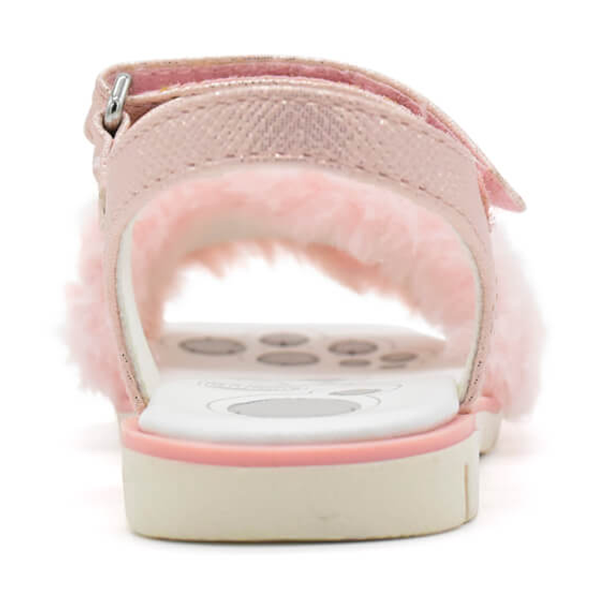 Sandal mát-xa chân cho bé quai ngang lông Pinky - Chicco