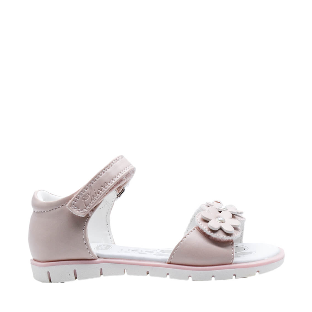 Sandal mát-xa chân bé đính hoa Chicco - Hồng Pinky