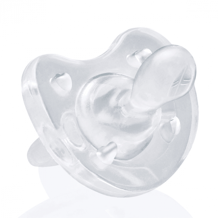 Ty ngậm silicone Chicco Physio Soft Trắng 0M+