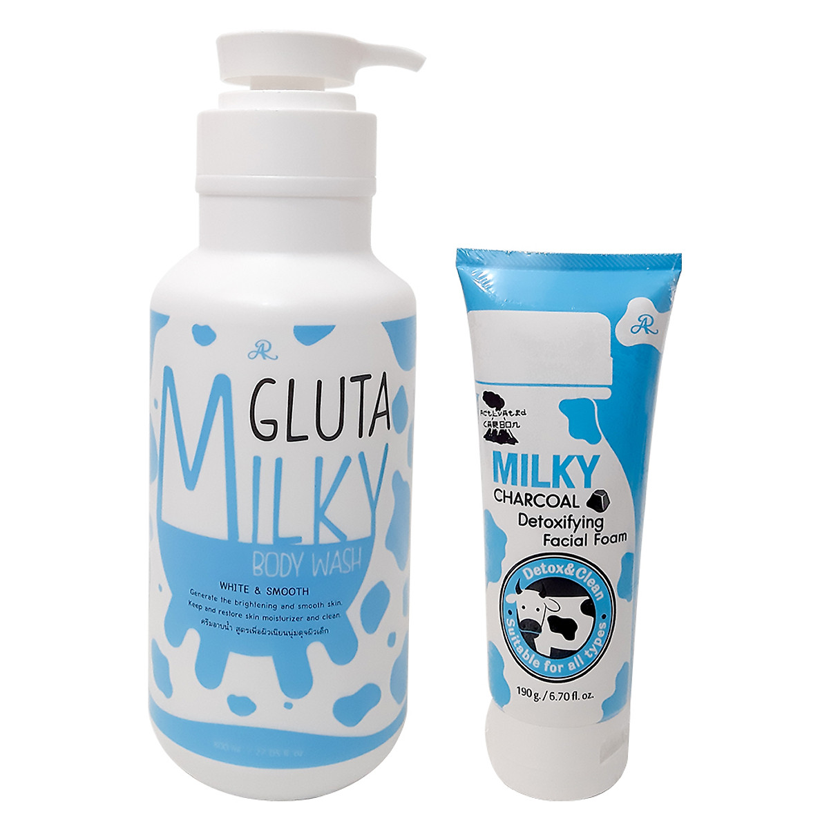 Bộ Sữa Tắm + Sữa Rửa Mặt Gluta Milky