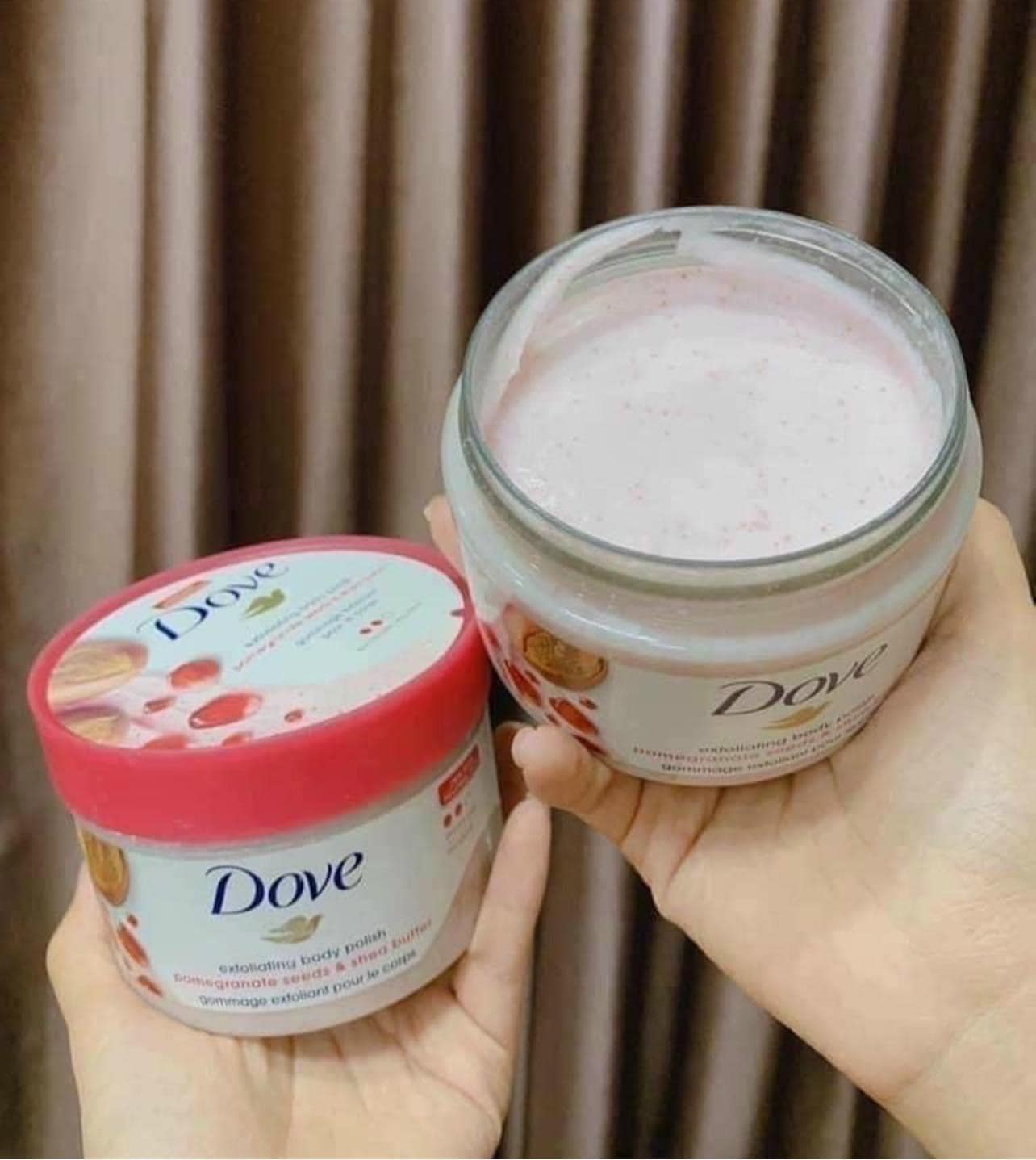 (ĐỦ MÙI) (Bản Mỹ) Tẩy Tế Bào Chết Toàn Thân Hạt Nhuyễn Mịn Da DOVE Exfoliating Body Polish - 298g