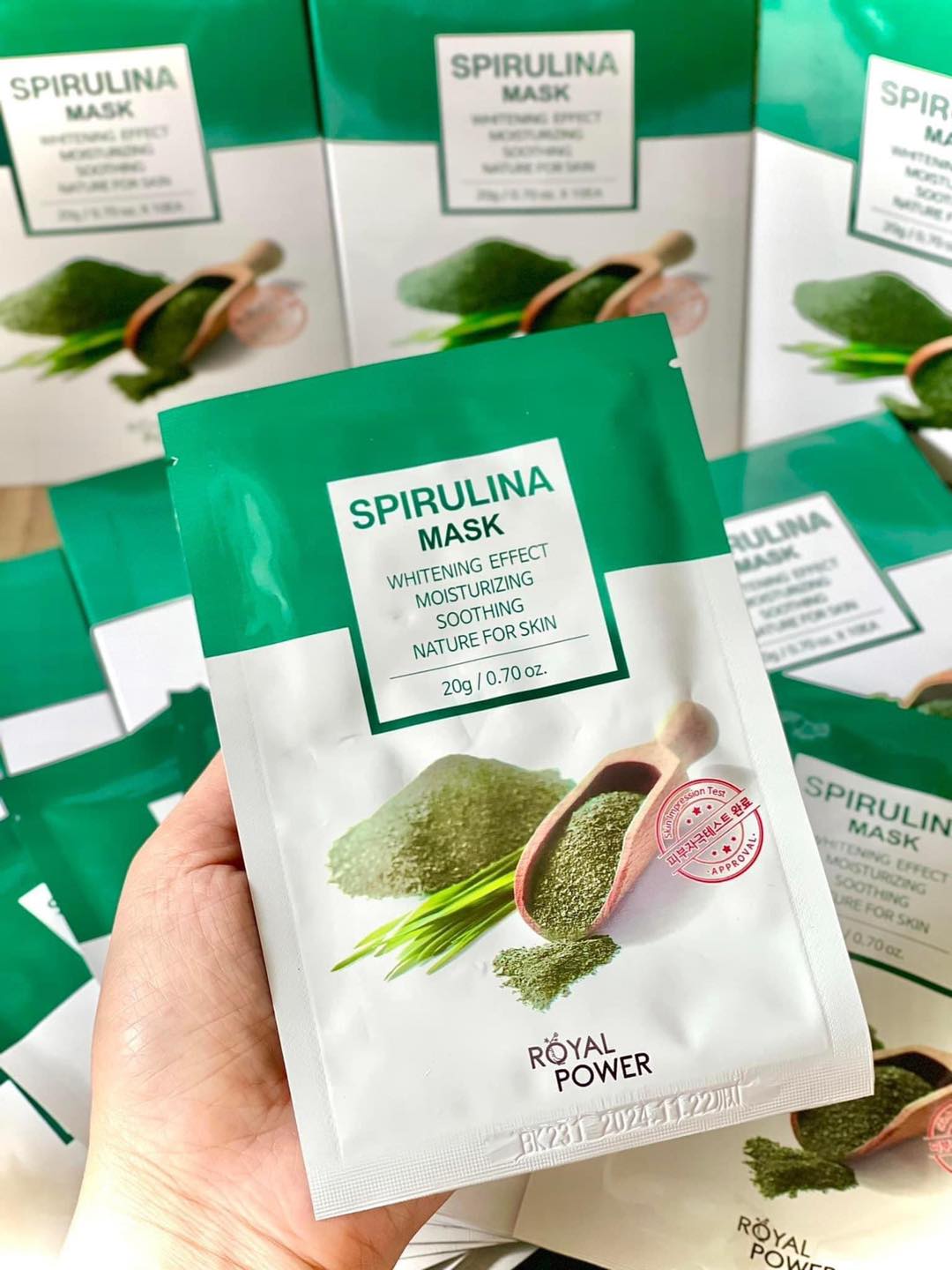 Mặt Nạ Tảo Biển Hàn Quốc Royal Power Spirulina Mask 10 miếng