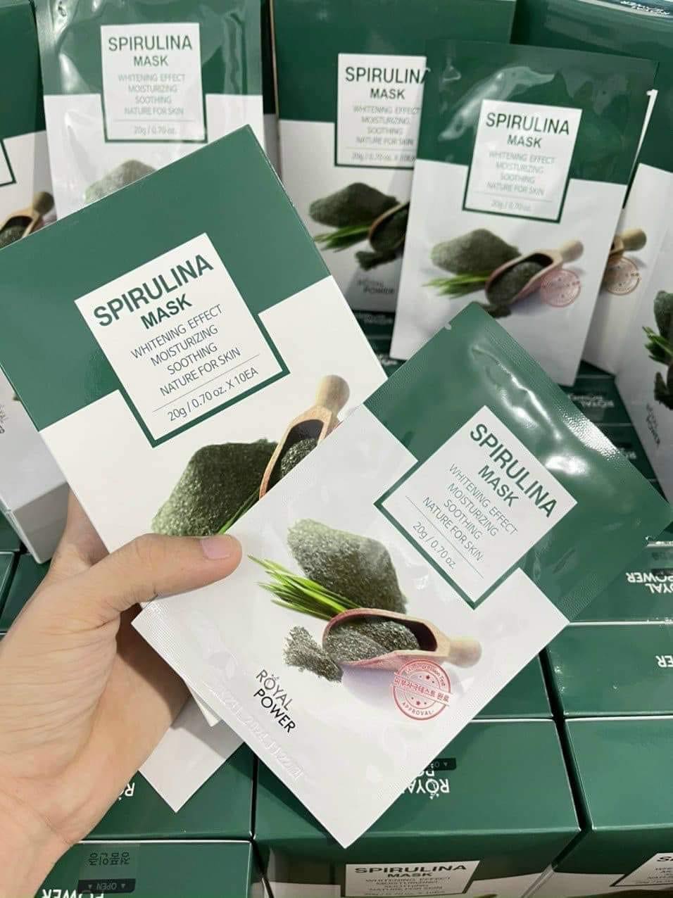 Mặt Nạ Tảo Biển Hàn Quốc Royal Power Spirulina Mask 10 miếng