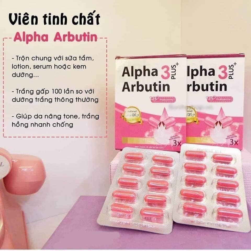 Viên bột Kích Trắng Alpha Arbutin 3 Plus đêm