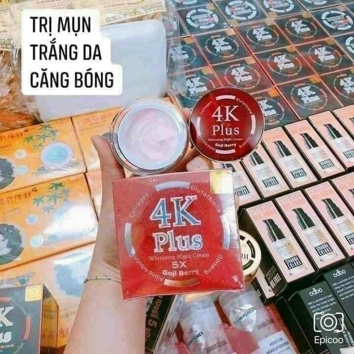 Kem Dưỡng Trắng Trị Mụn 4k Plus Đỏ Goji Berry