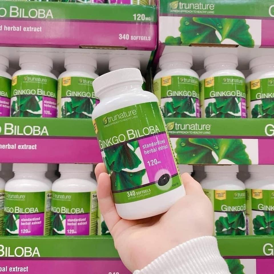 Viên Uống Bổ Não Ginkgo Biloba 120mg Trunature Của Mỹ