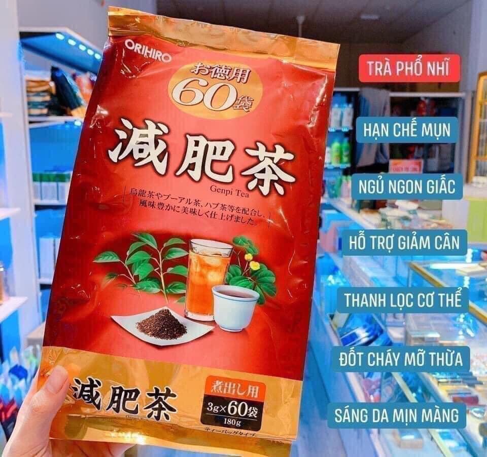 Trà Giảm Mỡ Bụng Orihiro Genpi Tea 60 gói