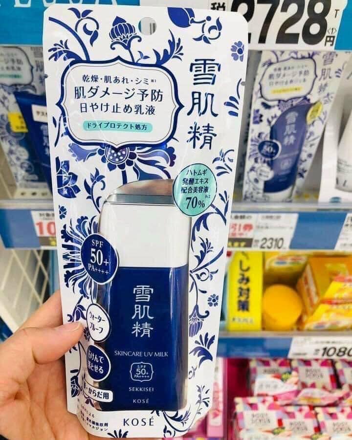 Kem chống nắng Kose Sekkisei Sun Protect Milk SPF 50+ 60ml