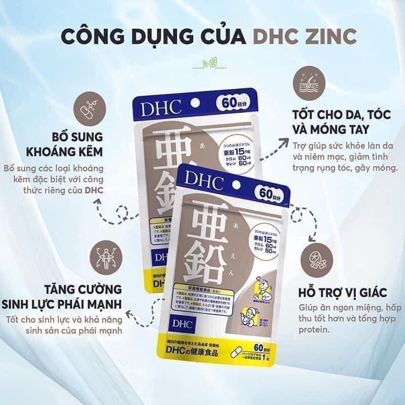 Viên uống bổ sung kẽm DHC 60 viên chính hãng Nhật Bản