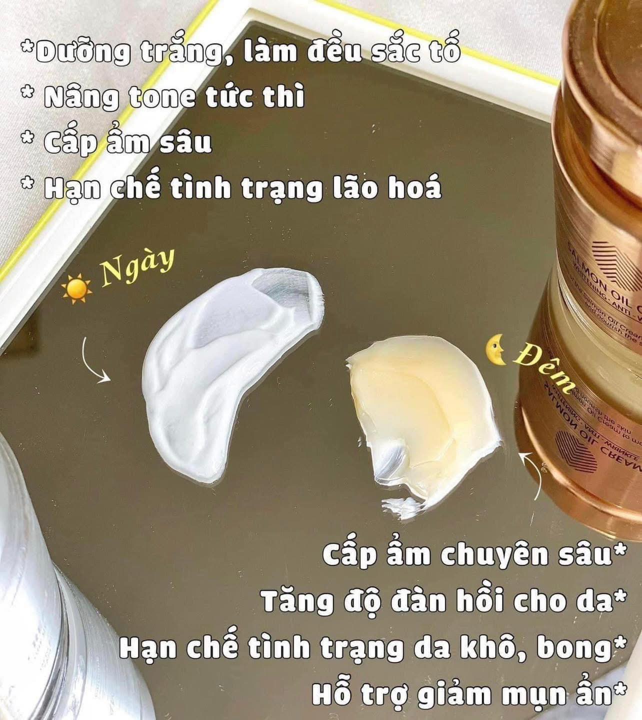 Set Kem dưỡng da cá hồi Salmon Oil Cream Cre8skin mini
