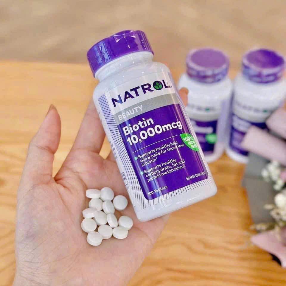 Thuốc Mọc Tóc Biotin Natrol 10000mcg 100 viên