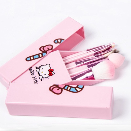 Bộ Cọ Trang Điểm Hello Kitty Có Gương