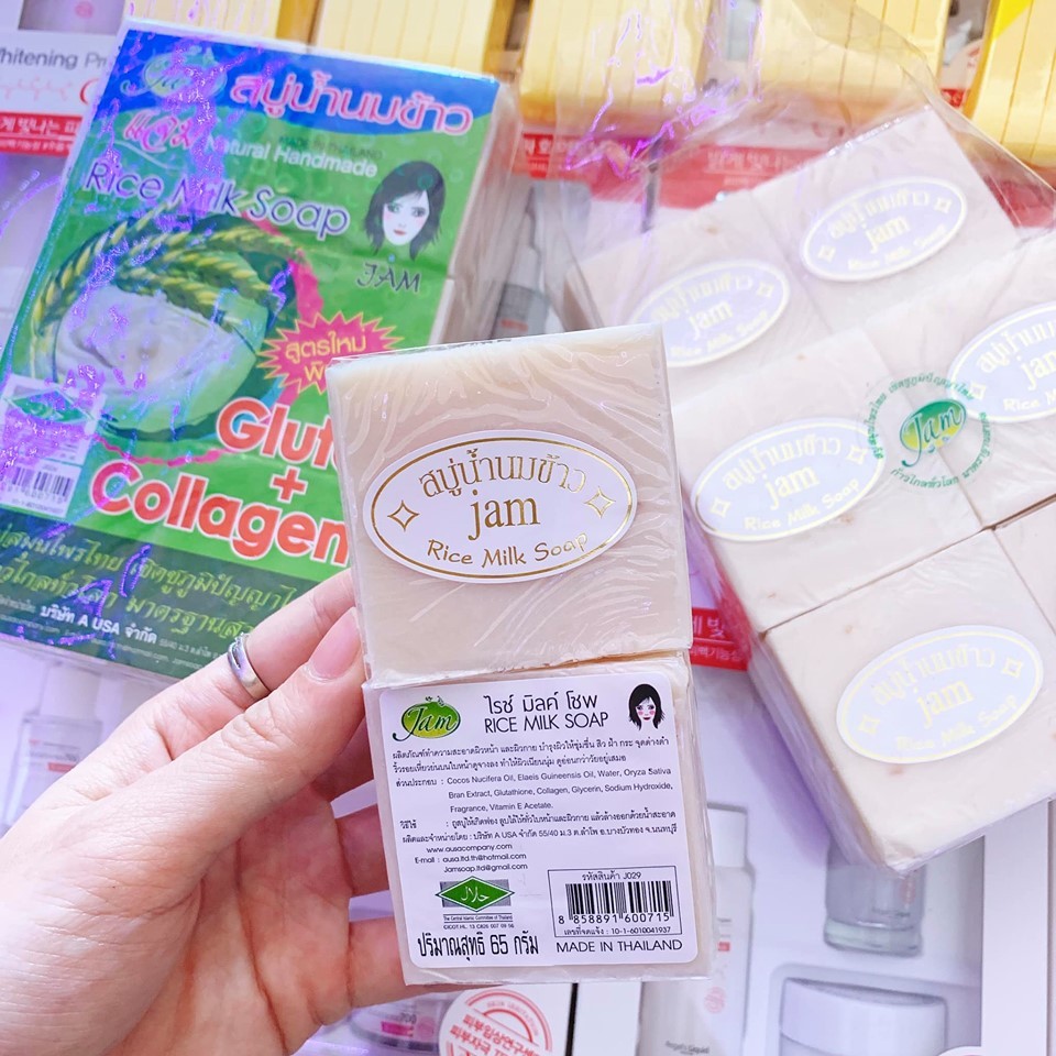 Xà Phòng Kích Trắng Gạo Sữa Thái Lan Jam Rice