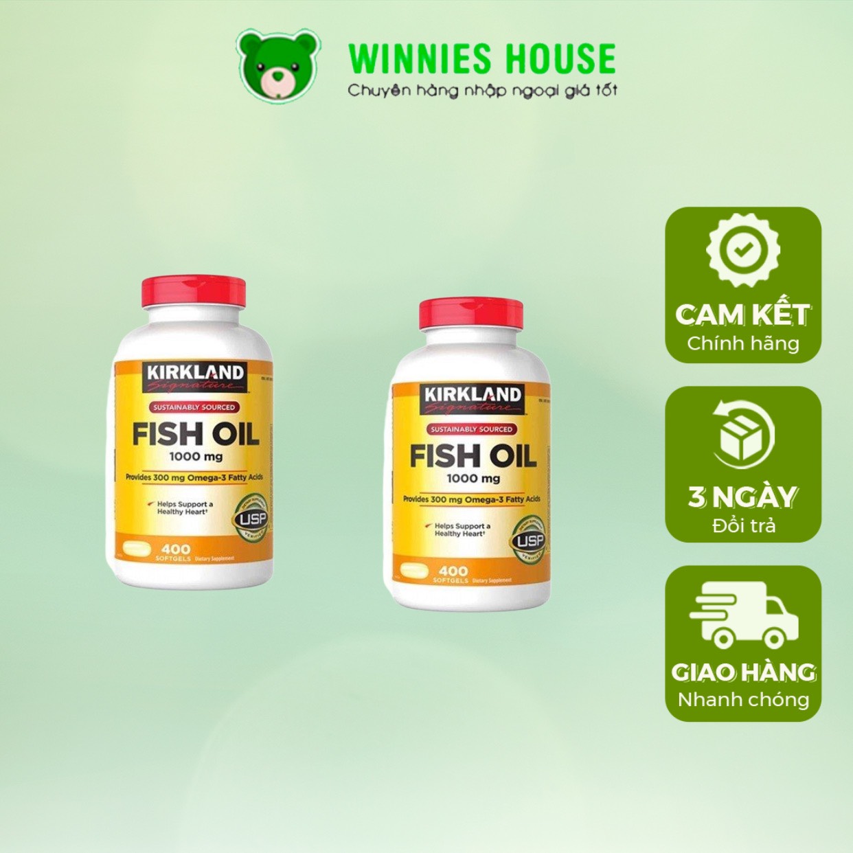 Viên Uống Dầu Cá Omega-3 Kirkland Signature Của Mỹ