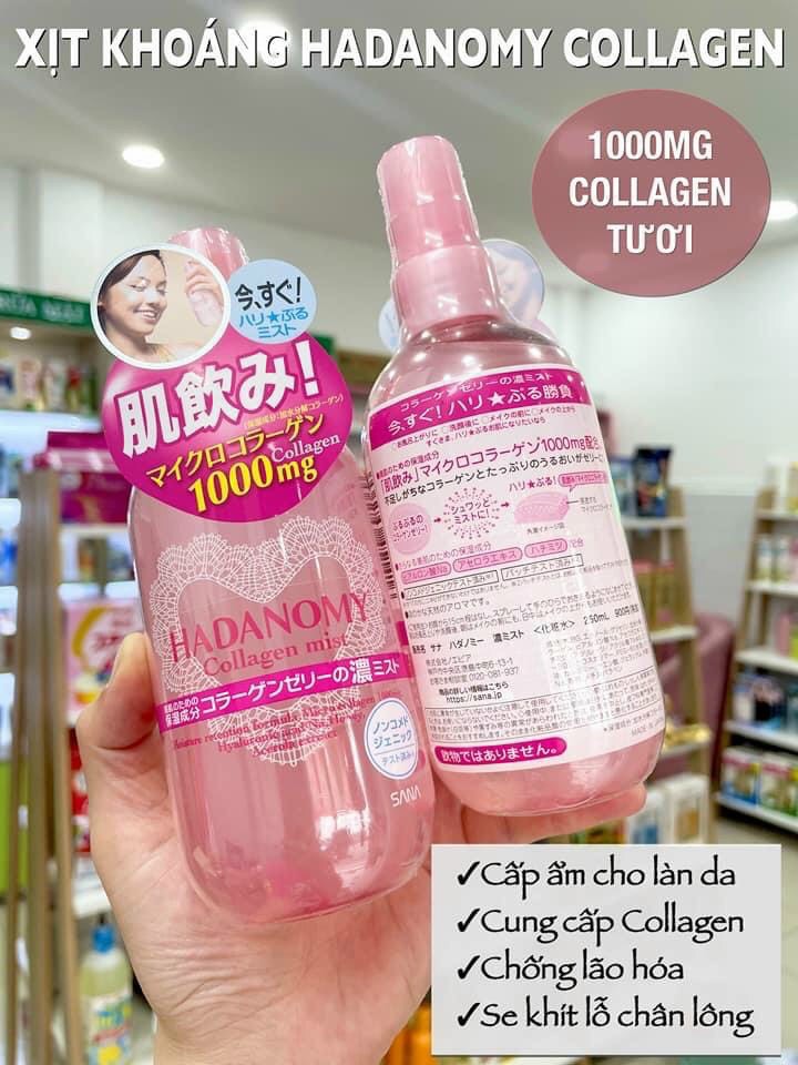 Xịt khoáng hadanomy collagen mist 250ml