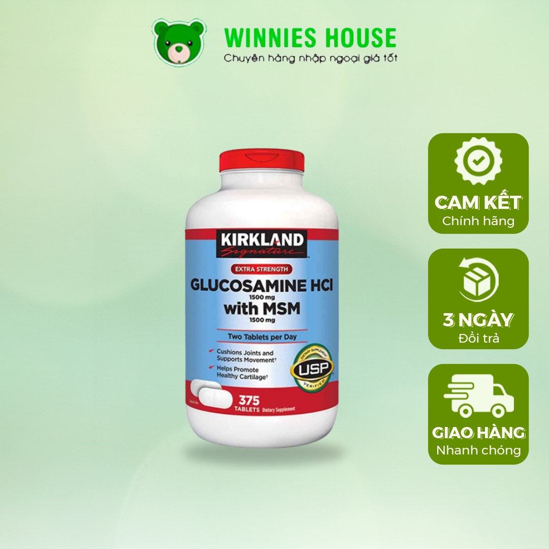 Viên Uống Kirkland Glucosamine HCL 1500mg 375 viên