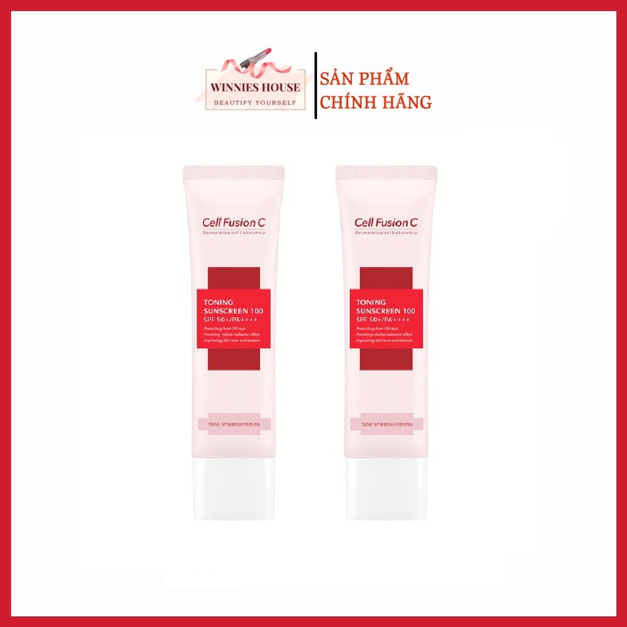 Kem chống nắng Cell Fusion C Toning Sunscreen nâng tông da (màu hồng)