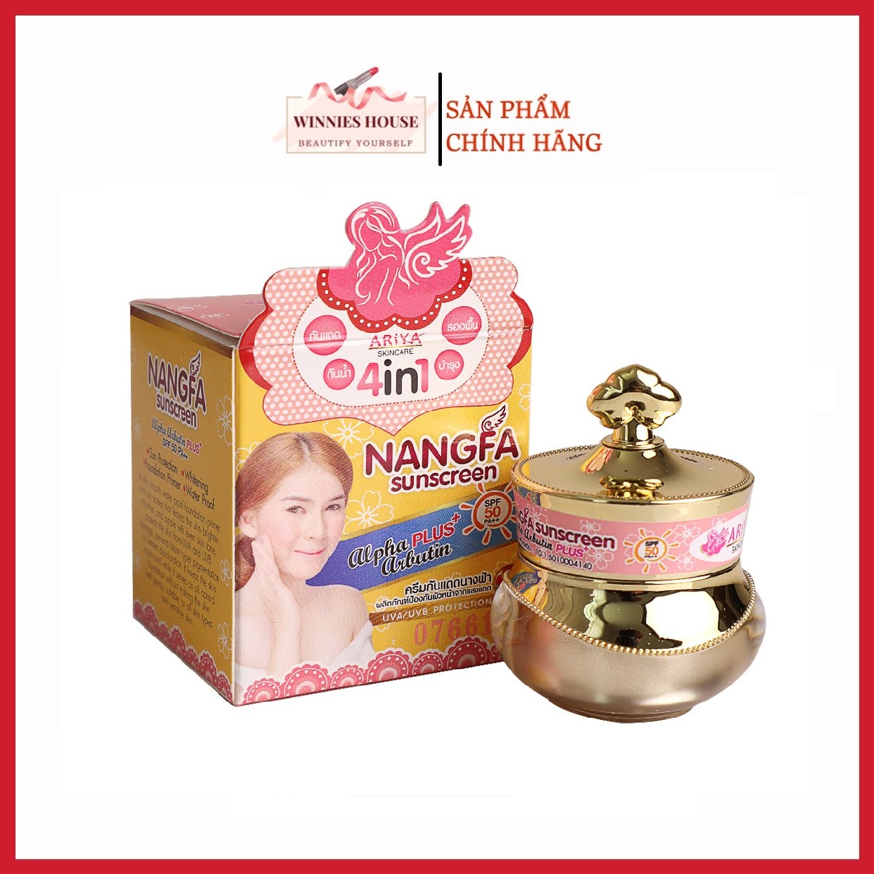 Kem chống nắng Nangfa Sunscreen SPF 50 Thái Lan 4in1 5g/20gr