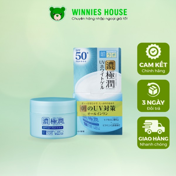 Kem Dưỡng Ẩm, Chống Nắng Ban Ngày Hadalabo 90g Koi-Gokujyun UV White Gel SPF50+ PA+