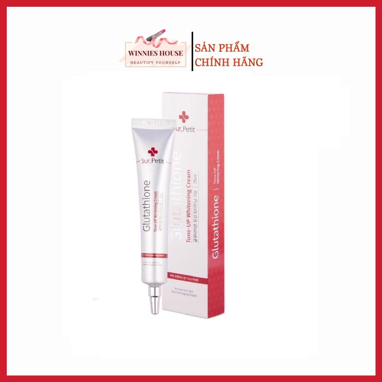 Kem Dưỡng Trắng Sur.Petit Glutathione Whitening Tone Up Cream 35ml