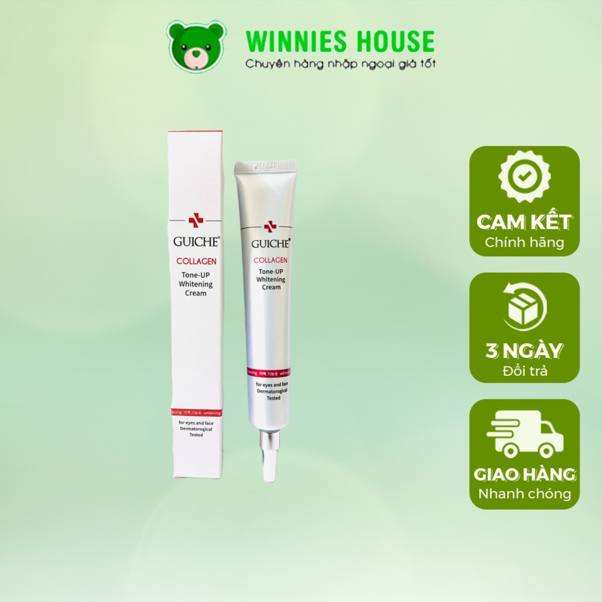 Kem dưỡng trắng nâng tone Guiche Collagen Tone-Up Whitening Cream 35ml