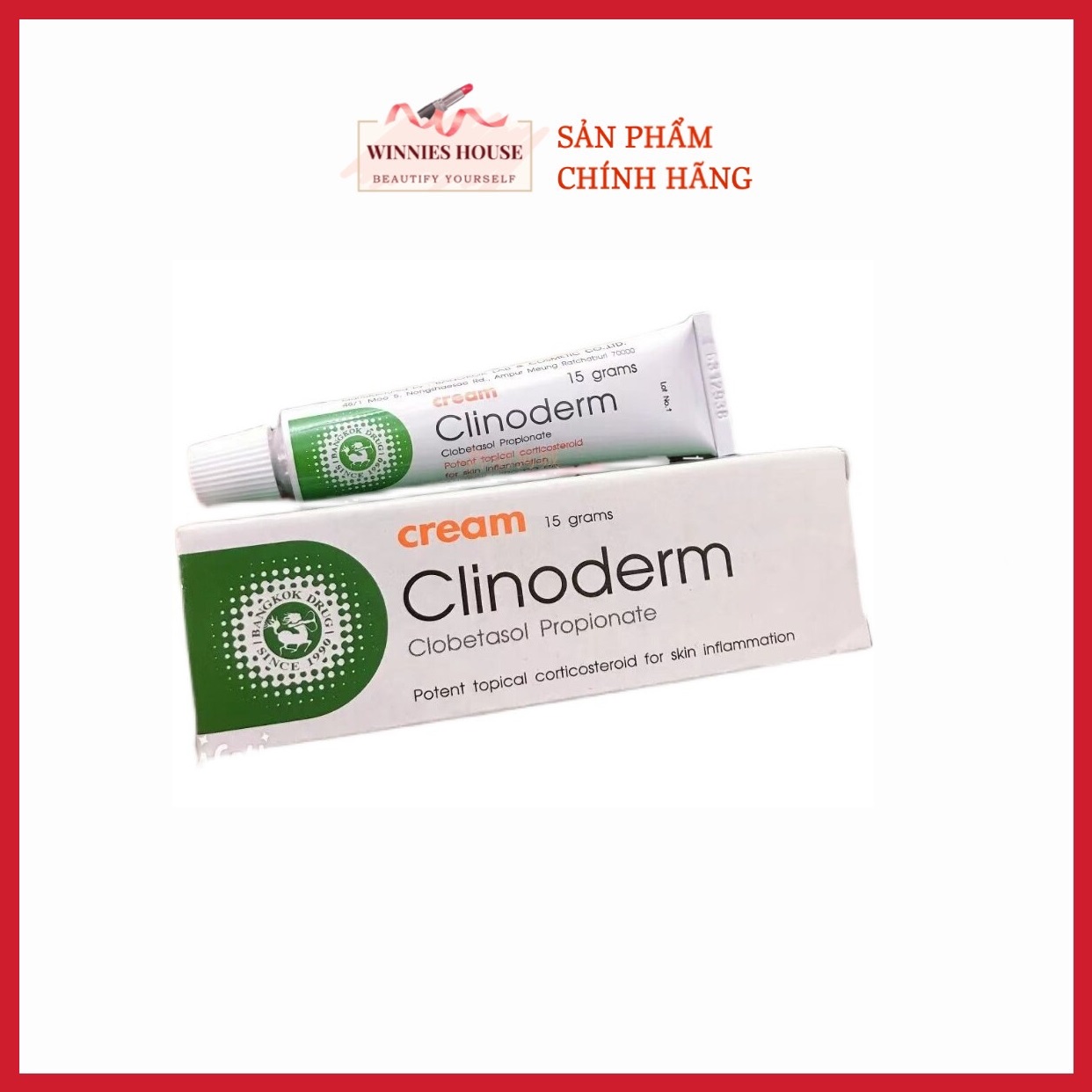 Thuốc Đặc Trị Vảy Nến Clinoderm Thái Lan 15gr