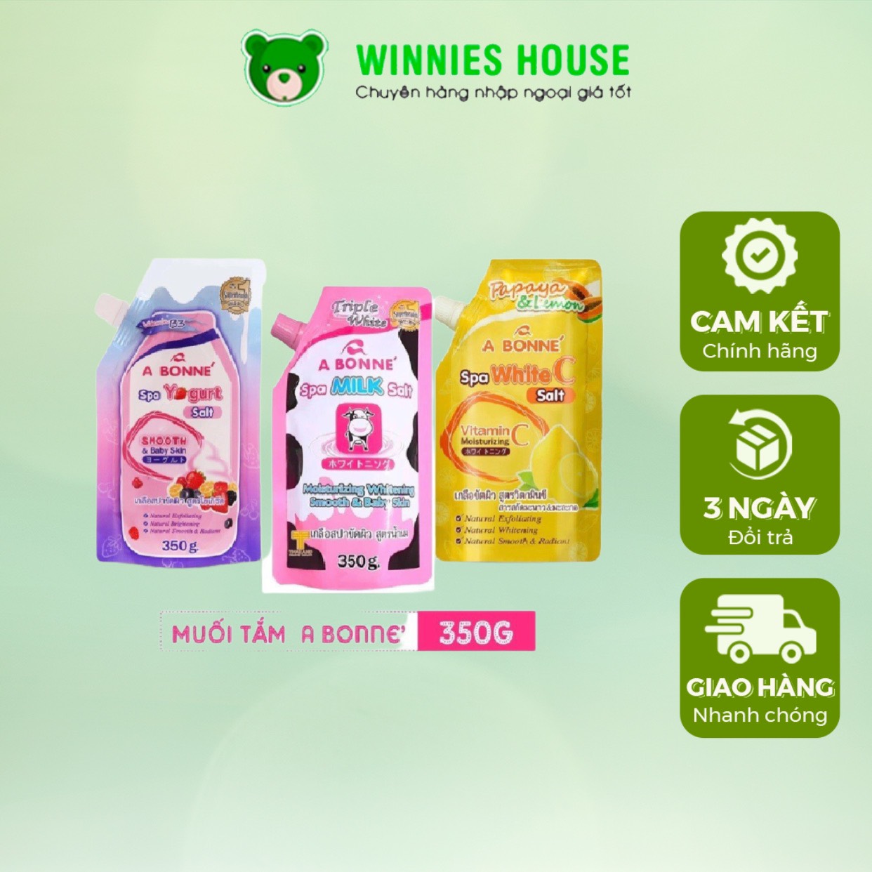 Muối Tắm Sữa Tẩy Da Chết A Bonné Spa Milk Salt 350gr