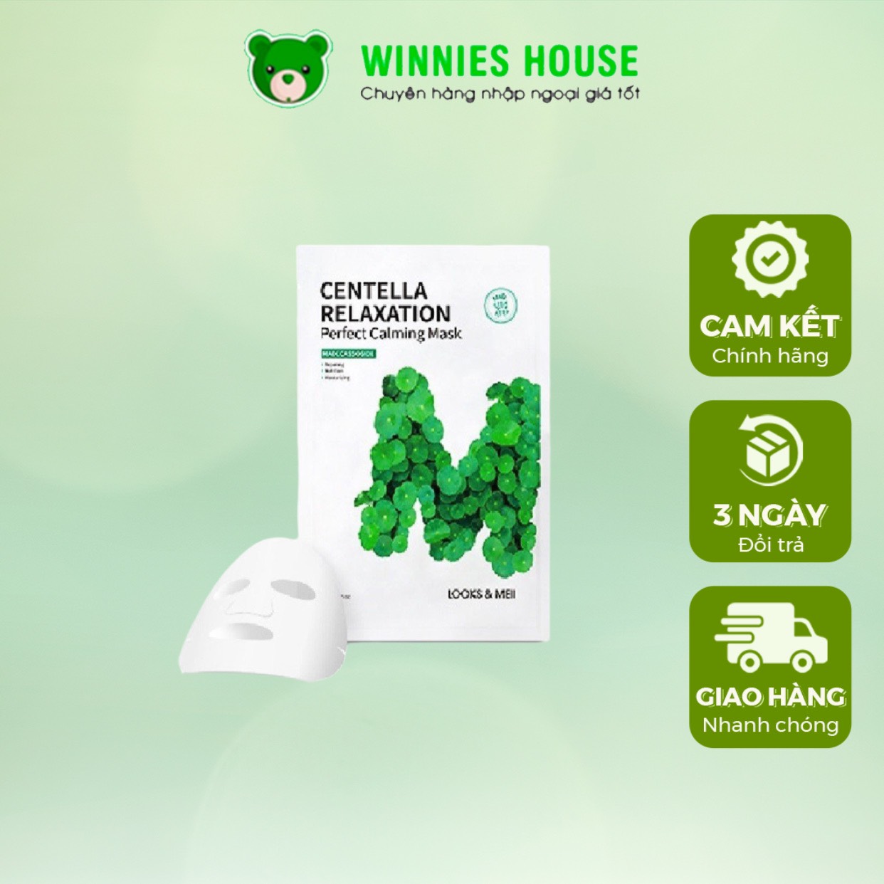 Mặt Nạ Rau Má Centella Relaxation Perfect Calming Mask 10 Miếng