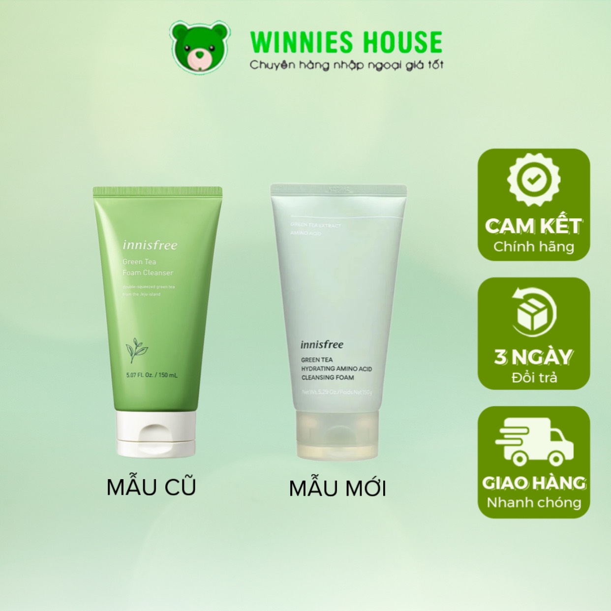 Sữa Rửa Mặt Trà Xanh Innisfree