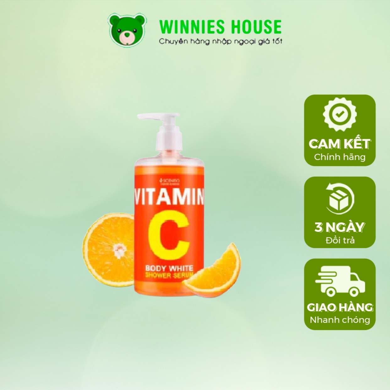 Sữa Tắm Dưỡng Trắng Và Phục Hồi Da Chuyên Sâu Scentio Vitamin C 450ml
