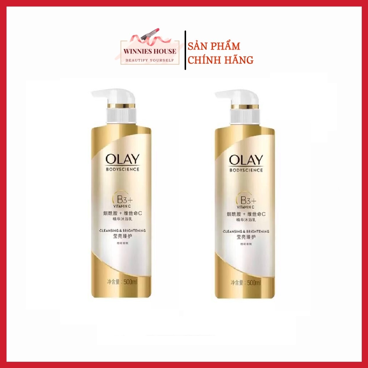 Sữa Tắm OLAY Vitamin B3 Dưỡng Trắng Da 500ml