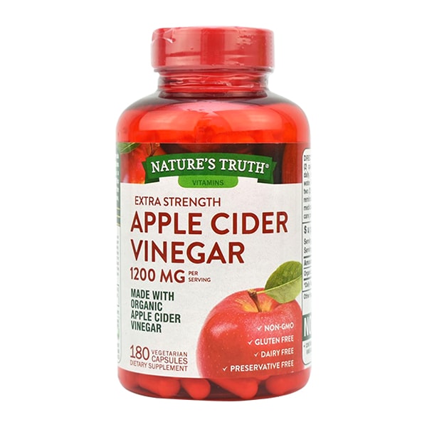 Viên Uống Giảm Cân Giấm Táo APPLE CIDER VINEGAR 1200mg 180v Của Mỹ