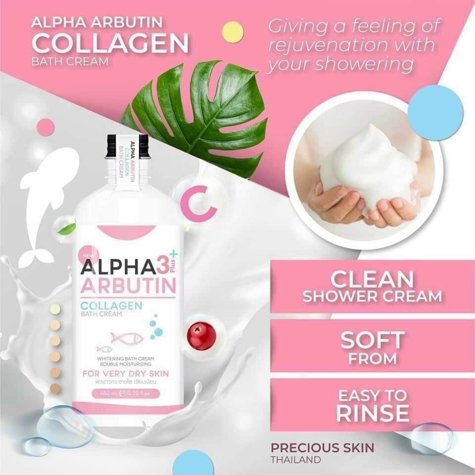 Sữa Tắm Trắng Da Alpha Arbutin Collagen 450ml