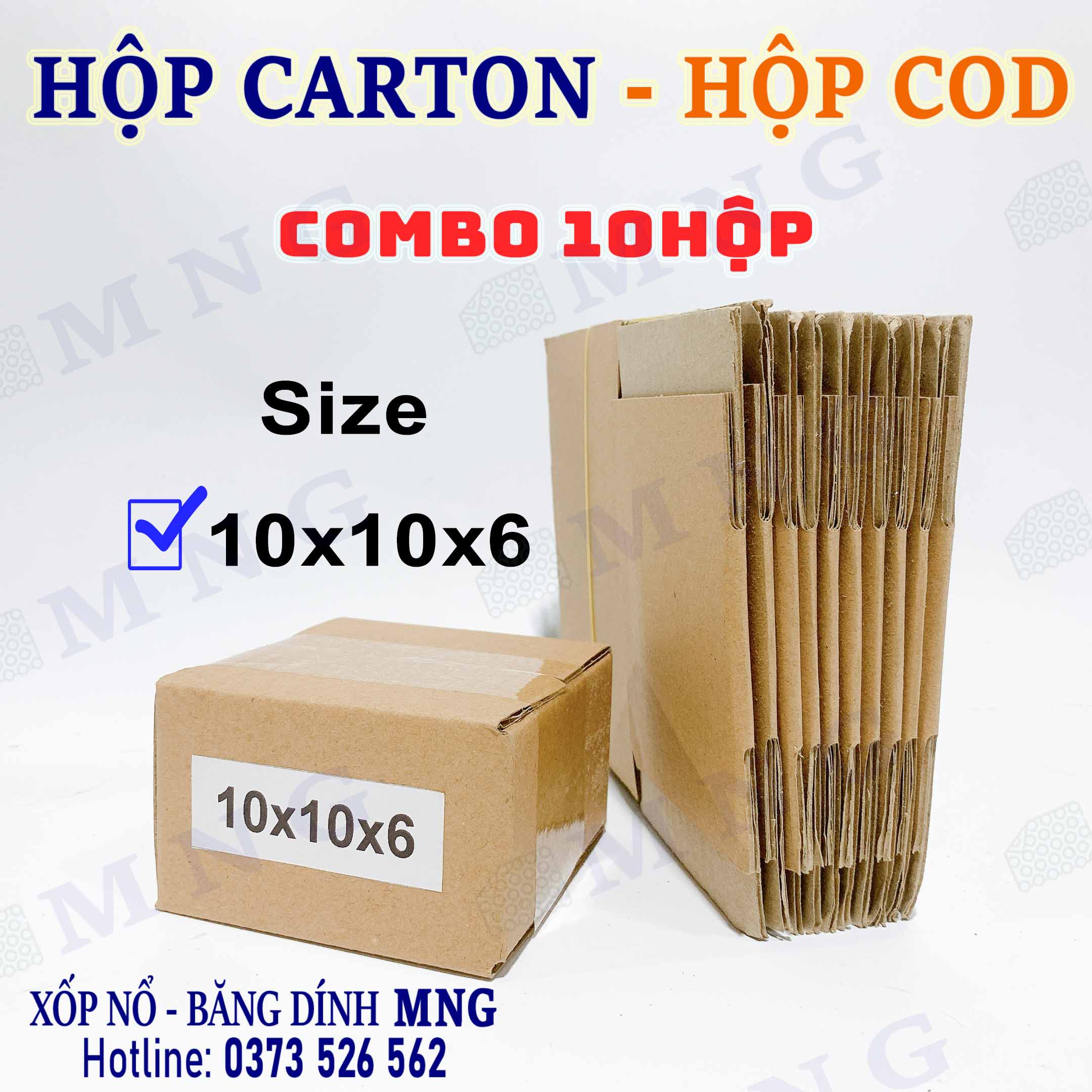 Hộp Carton size nhỏ XS (dưới 10cm)