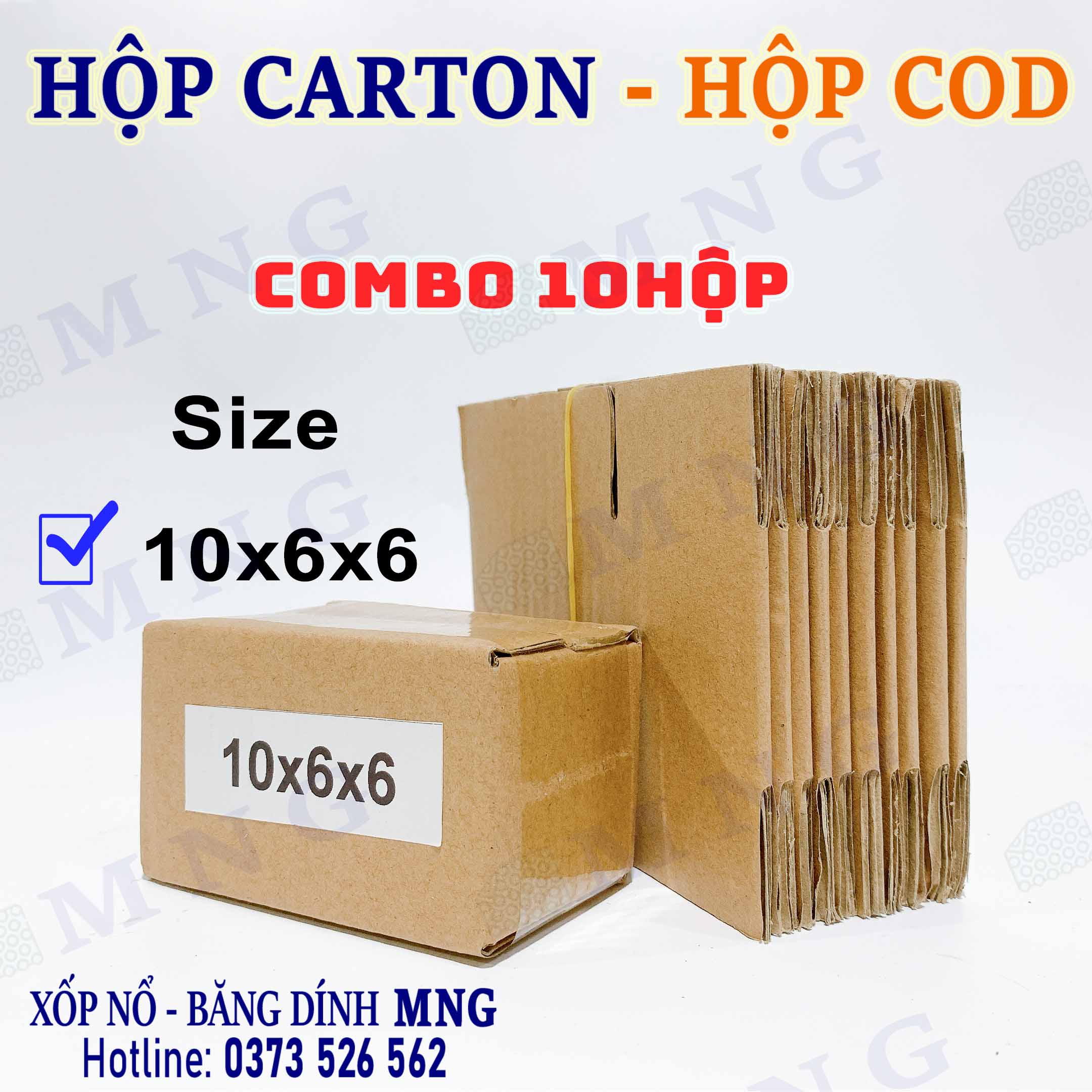 Hộp Carton size nhỏ XS (dưới 10cm)