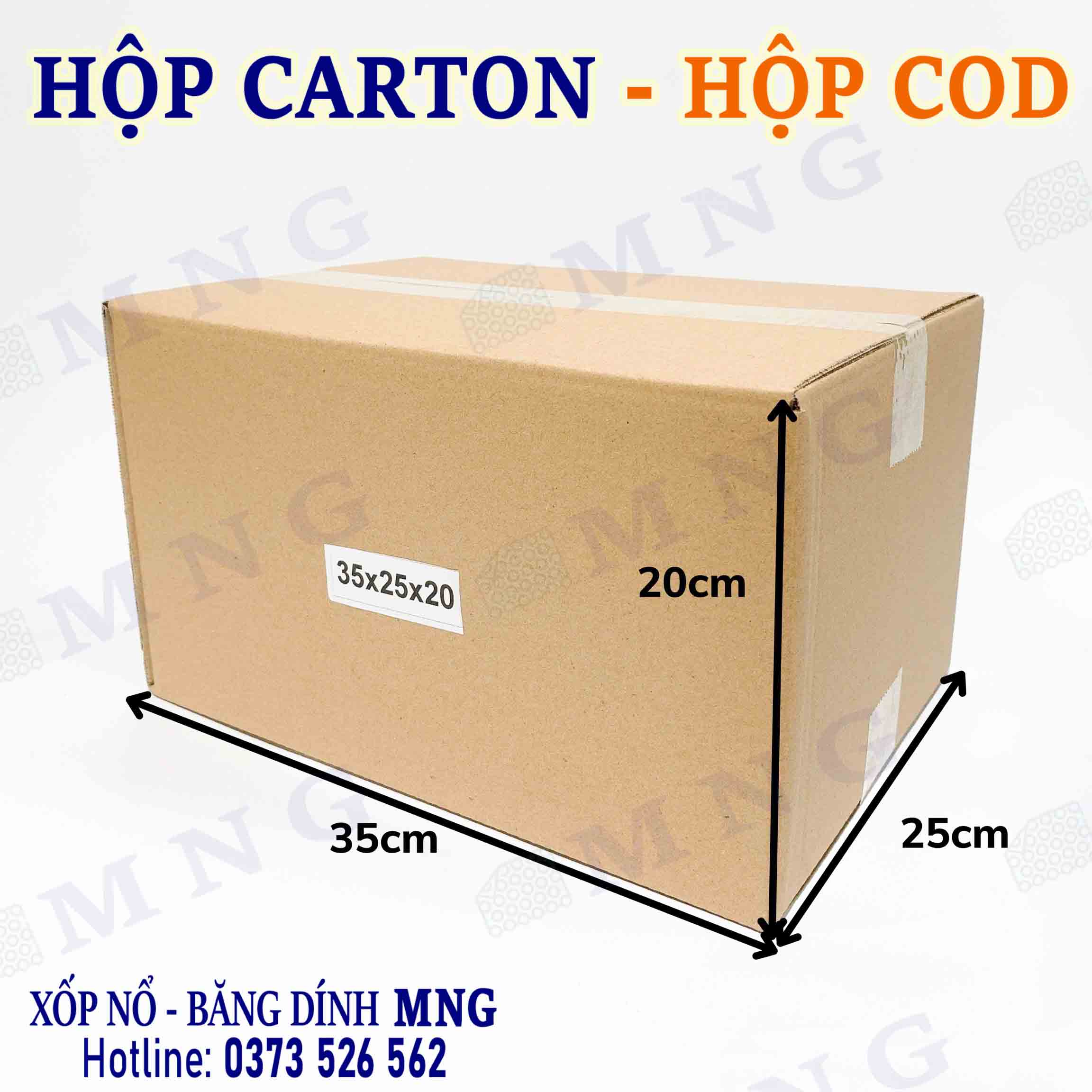 Hộp Carton size trung bình M+ (30-40cm)