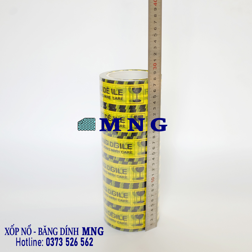 Băng dính in logo "HÀNG DỄ VỠ" vàng đen