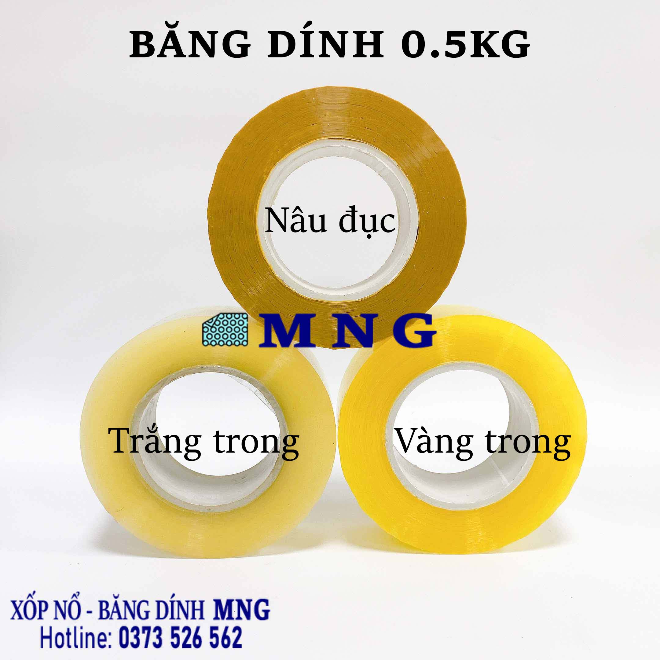 Băng dính 0.5kg Lõi mỏng 3li