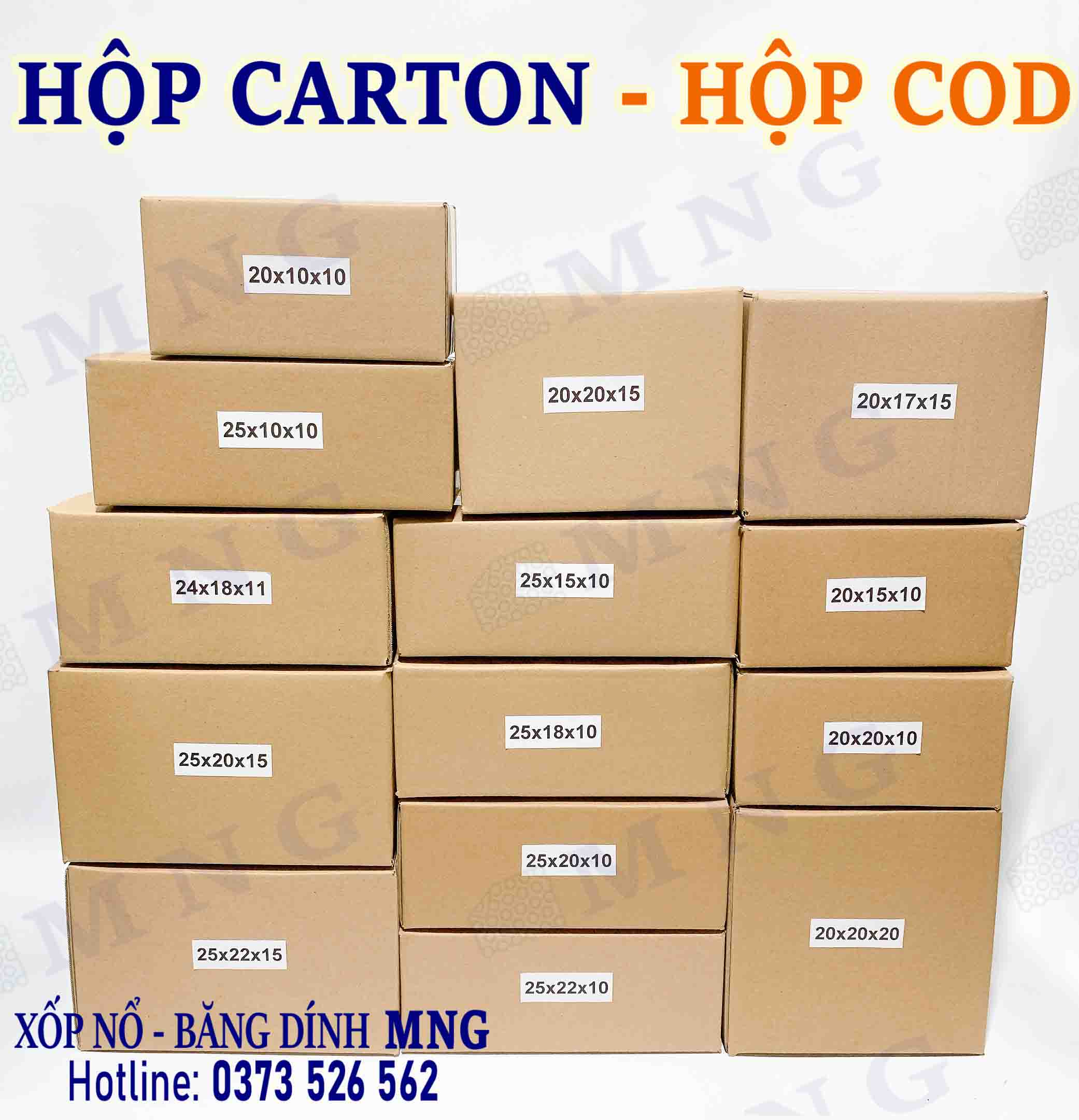 Hộp Carton size trung bình M+ (30-40cm)