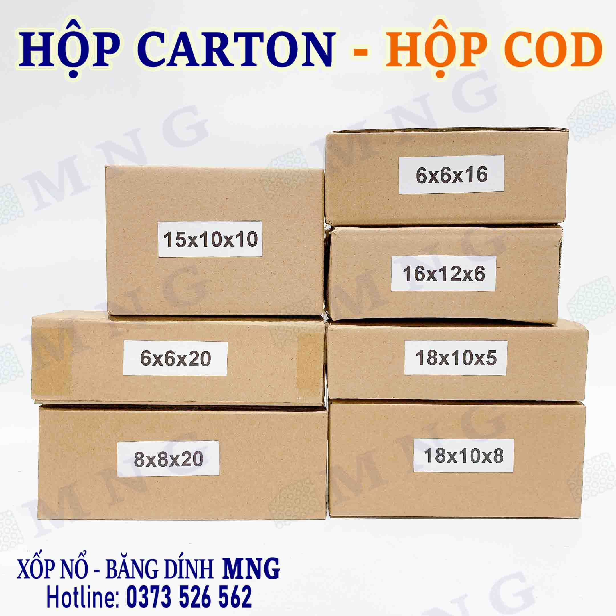 Hộp Carton size nhỏ S (10-20cm)