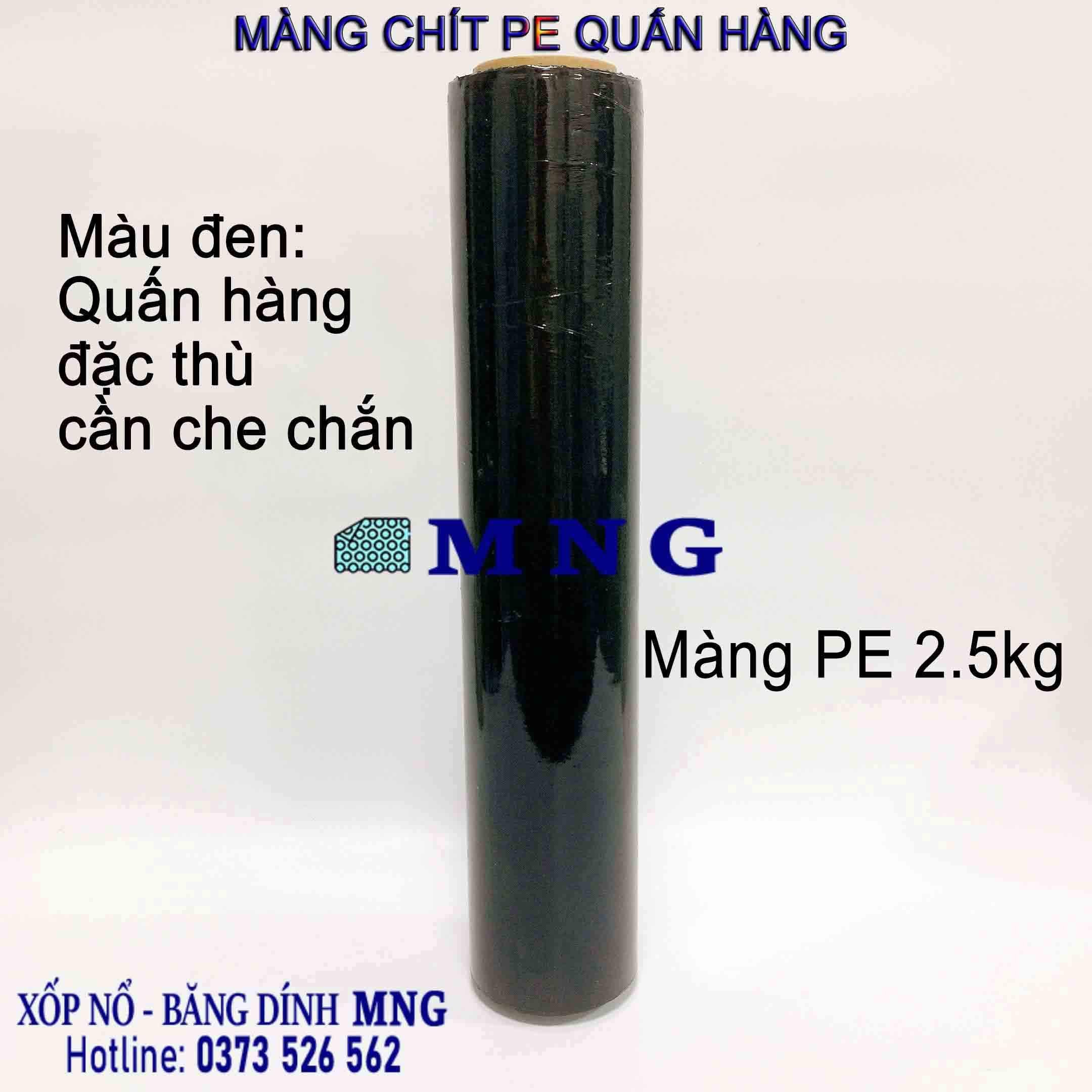 Màng chít, màng PE 2.5Kg đen khổ 50cm