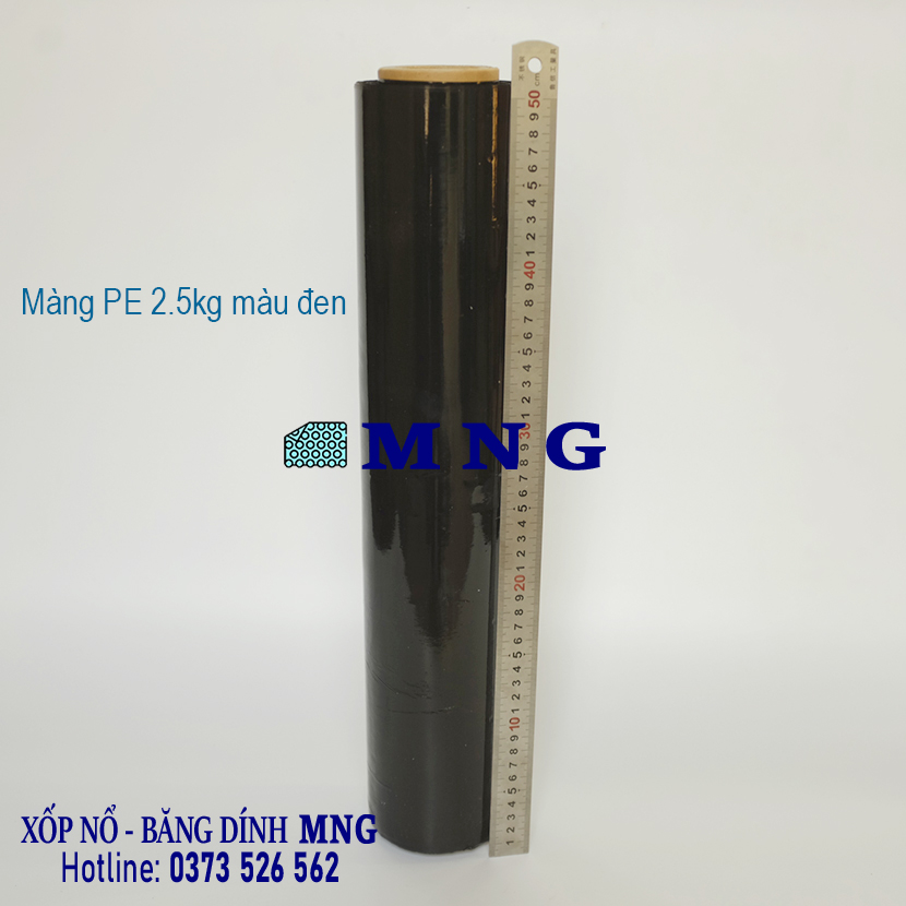 Màng chít, màng PE 2.5Kg đen khổ 50cm