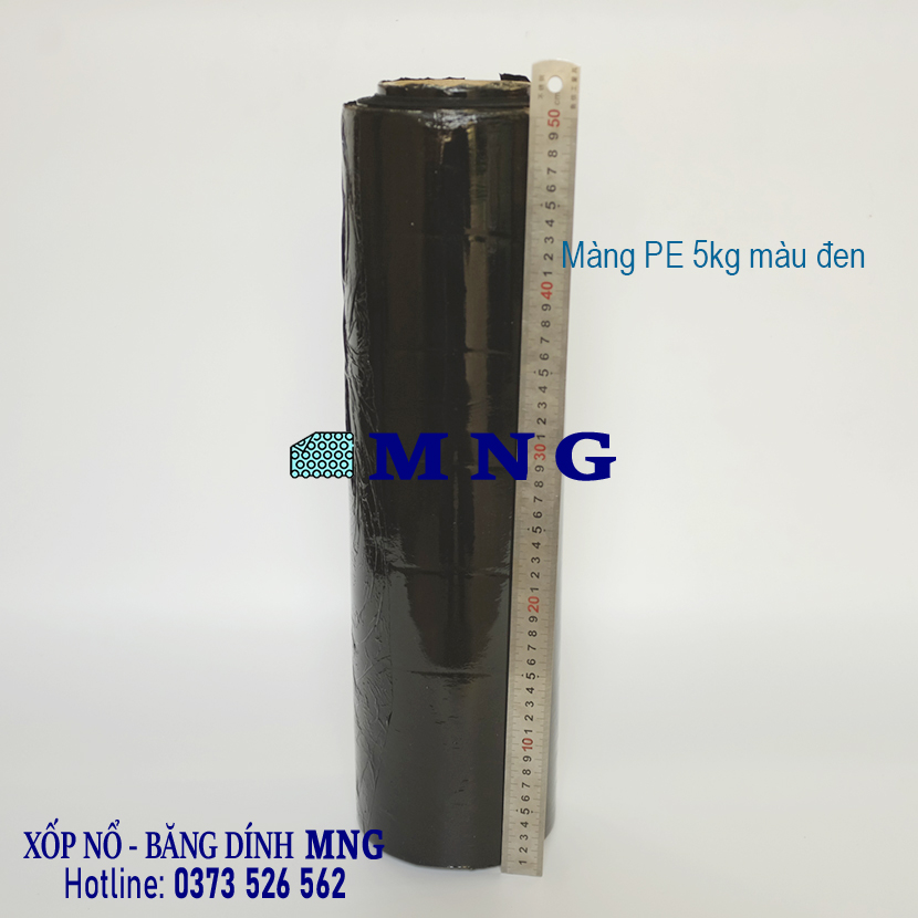 Màng chít, màng PE 5Kg đen khổ 50cm