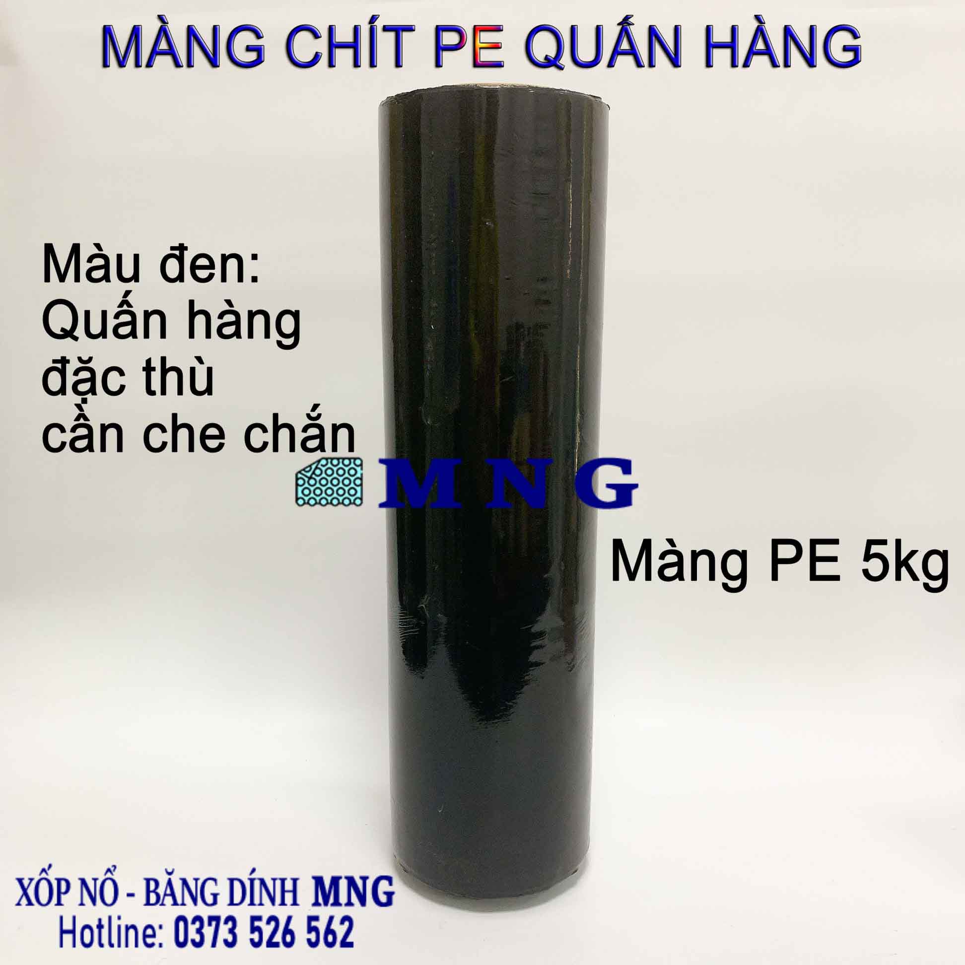 Màng chít, màng PE 5Kg đen khổ 50cm