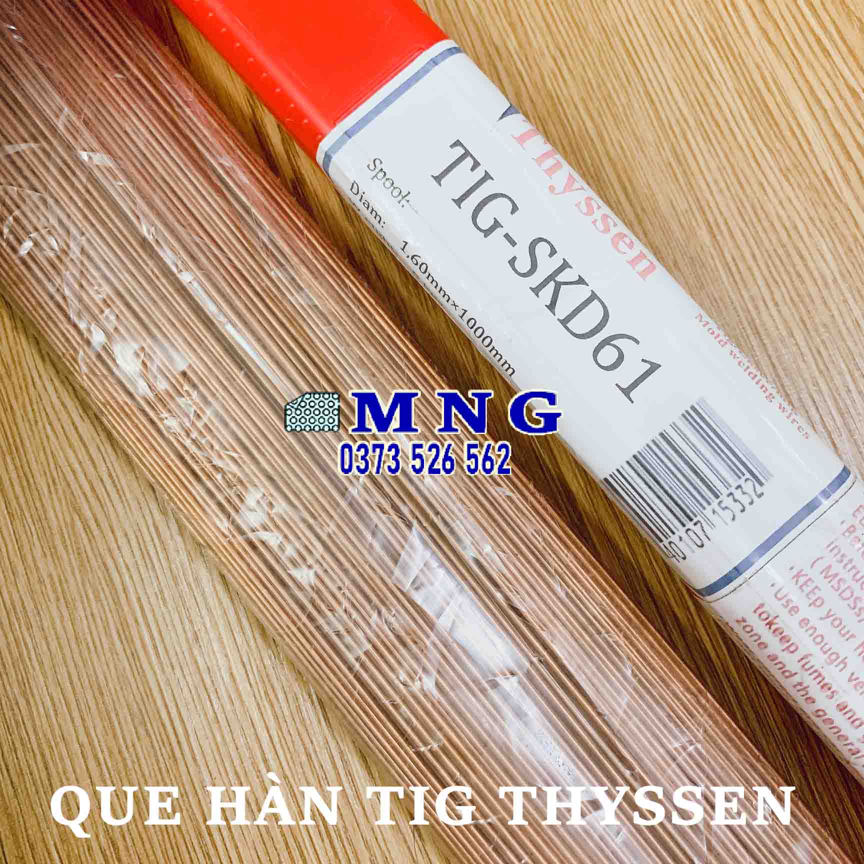 Que hàn TIG Thyssen Đức