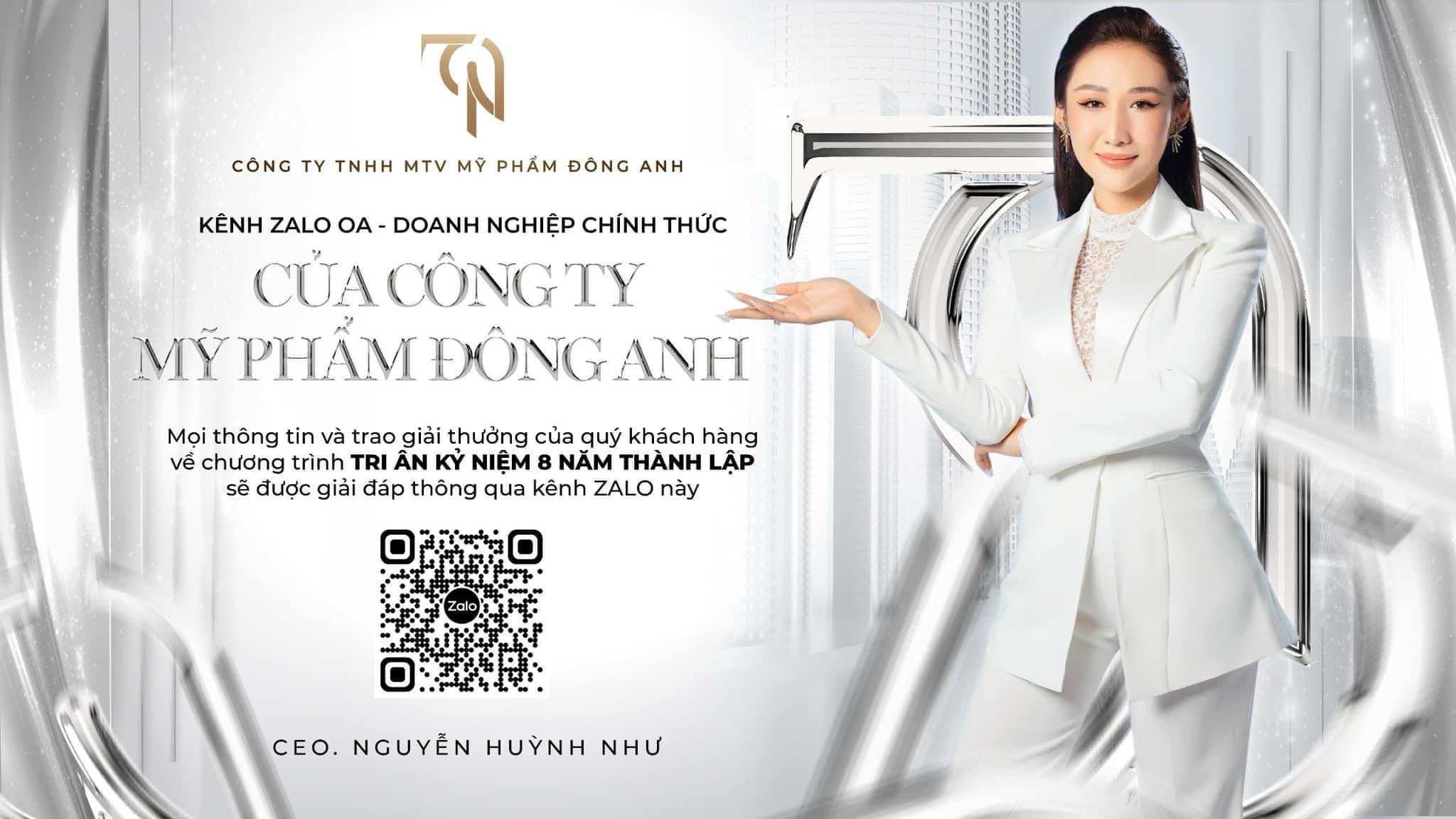 THÔNG BÁO MÃ QR - KÊNH ZALO OA CHÍNH THỨC CÔNG TY MỸ PHẨM ĐÔNG ANH