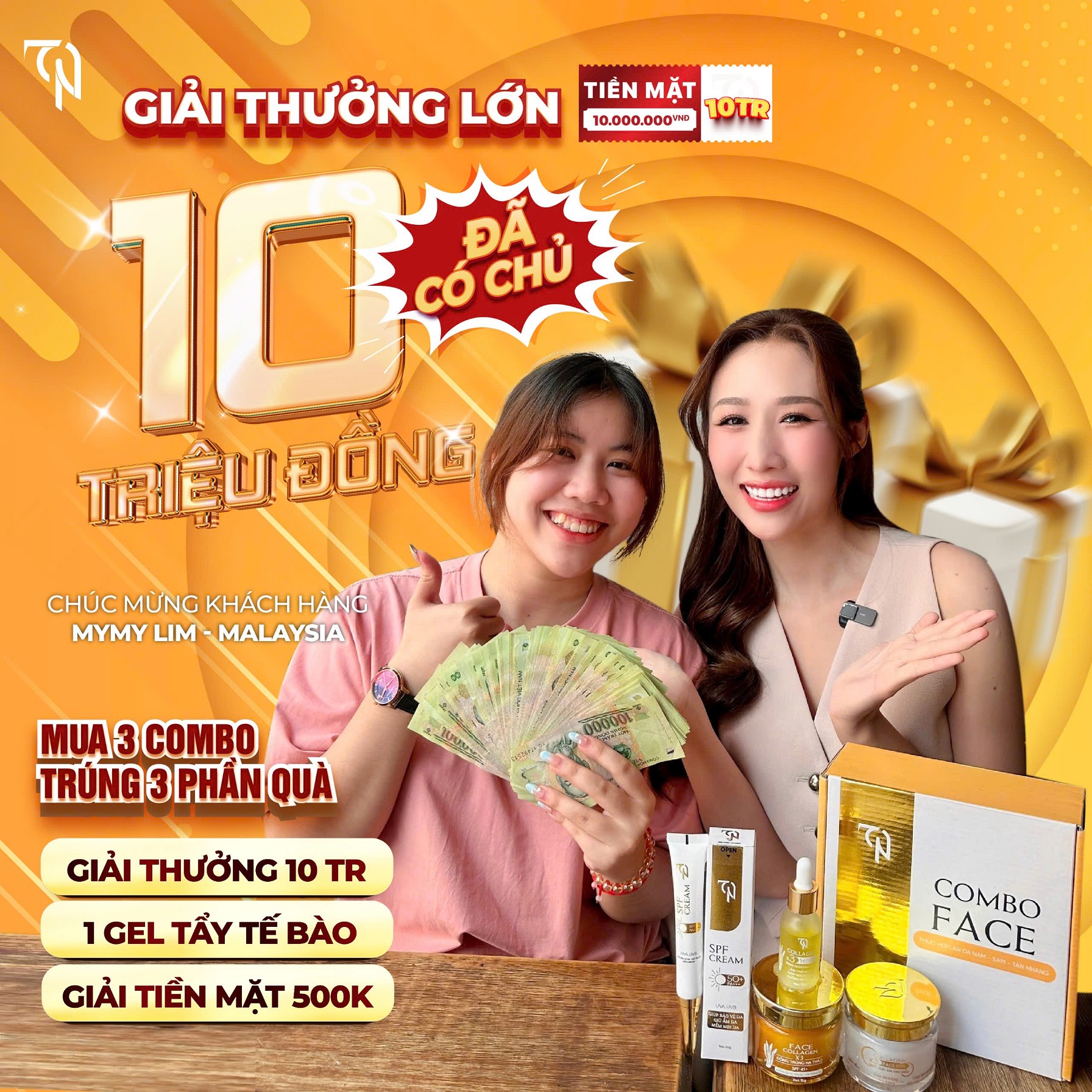 TRAO THƯỞNG CHO KHÁCH HÀNG TRÚNG THƯỞNG 10 TRIỆU
