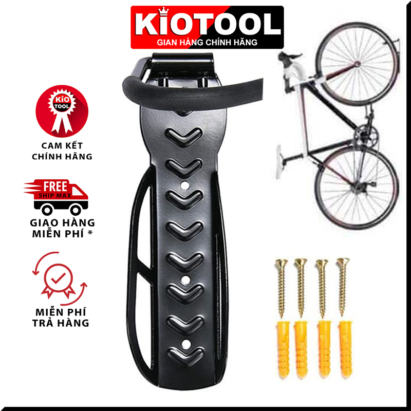 Giá móc treo xe đạp gắn lên tường Kiotool chắc chắn tặng kèm vít nở dễ lắp đặt